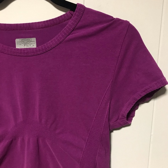 Athleta Tops - 🍎 Athleta short sleeve purple athletic shirt O24
